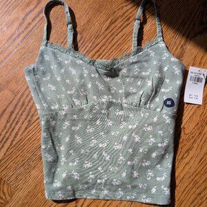 NEW! Hollister sage floral cami/tank (XS)